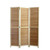 67" Natural Wood Folding Three Panel Screen Room Divider