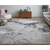 4' X 6' Ivory Black And Gray Abstract Area Rug