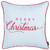 Set of Two 18" Red and White Fabrc Throw Pillow Covers