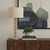 28" Brown Solid Wood Candlestick Table Lamp With Off White Drum Shade