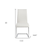 Set of Four White and Silver Upholstered Leather Dining Side Chairs
