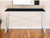 47" Black and Silver Writing Desk