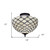 Black and White Tiffany Style Two Light Semi Flush Ceiling Lamp
