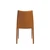 Set of Two Terra Cotta Upholstered Leather Dining Side Chairs