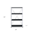 42" Black And Silver Metal and Wood Four Tier Etagere Bookcase - 606114792475