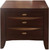 25" Espresso Three Drawers Solid Wood Nightstand