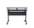 47" Black Wood and Metal Rolling Computer Desk