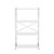 42" White And Silver Metal and Wood Four Tier Etagere Bookcase - 606114792451