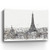Monochrome Paris Rooftops Sketch Unframed Print Wall Art - 808230016941