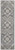 12' Gray and Ivory Floral Non Skid Runner Rug- new