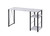 47" Antiqued White and Black Writing Desk - 606114863625
