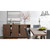 Set of Two Gray Upholstered Leather Dining Side Chairs - 808230089723
