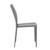 Set of Two Gray Upholstered Leather Dining Side Chairs - 808230089723