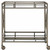 34" X 20" X 35" Antique Brass Metal Serving Cart - 614486166329