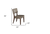 Set of Two Tufted Gray And Brown Upholstered Fabric Open Back Dining Side Chairs - 689211807822