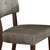 Set of Two Tufted Gray And Brown Upholstered Fabric Open Back Dining Side Chairs - 689211807822