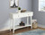 42" White Solid Wood Console Table With Shelves And Drawers - 606114802815