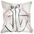 18" X 18" Black And Grey Abstract Zippered Handmade Polyester Throw Pillow Cover - 606114452638