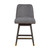 26" Gray Solid Wood Swivel Bar Chair - 606114745983