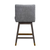 26" Gray and Brown Solid Wood Counter Height Swivel Bar Chair - 606114746102