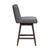 26" Gray and Brown Solid Wood Counter Height Swivel Bar Chair - 606114746102