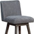 26" Gray and Brown Solid Wood Counter Height Swivel Bar Chair - 606114746102