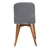 Set of Two Gray and Brown Upholstered Faux Leather Dining Side Chairs - 808230089600