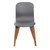Set of Two Gray and Brown Upholstered Faux Leather Dining Side Chairs - 808230089600