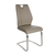 Set of Two Taupe and Silver Upholstered Leather Dining Side Chairs - 808230090286
