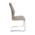 Set of Two Taupe and Silver Upholstered Leather Dining Side Chairs - 808230090286