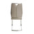 Set of Two Taupe and Silver Upholstered Leather Dining Side Chairs - 808230090286