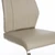 Set of Two Taupe and Silver Upholstered Leather Dining Side Chairs - 808230090286