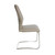Set of Two Taupe and Silver Upholstered Leather Dining Side Chairs - 808230090286