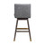 30" Gray and Brown Solid Wood Swivel Bar Chair - 606114746119
