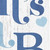 36" Blue And White Solid Wood New Baby Porch Sign - 880016781755