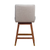 26" Taupe and Brown Solid Wood Counter Height Swivel Bar Chair - 606114746065
