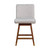 26" Taupe and Brown Solid Wood Counter Height Swivel Bar Chair - 606114746065