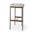 35" Gold Leather and Metal Backless Bar Chair - 808230035966