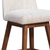 Beige and Brown Solid Wood Bar Height Swivel Bar Chair - 606114746034