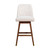 Beige and Brown Solid Wood Bar Height Swivel Bar Chair - 606114746034