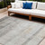 10' X 14' Taupe Ombre Washable Non Skid Indoor Outdoor Area Rug - 608219373078