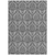 10' X 14' Gray Damask Washable Non Skid Indoor Outdoor Area Rug - 608219183189