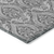 10' X 14' Gray Damask Washable Non Skid Indoor Outdoor Area Rug - 608219183189