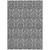 10' X 14' Gray Damask Washable Non Skid Indoor Outdoor Area Rug - 608219183189