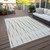 8' X 10' Ivory Brown And Beige Geometric Washable Indoor Outdoor Area Rug - 608219129170