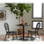 32" Black Rounded Steel Bar Table - 608219152741