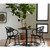 32" Black Rounded Steel Bar Table - 608219152741