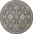 9' Slate Grey Machine Woven Bordered Floral Vines Round Indoor Area Rug - 4512822921433