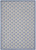 9' X 12' Blue And Grey Gingham Non Skid Indoor Outdoor Area Rug