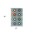 2' X 3' Blue and Ivory Geometric Stain Resistant Indoor Outdoor Area Rug